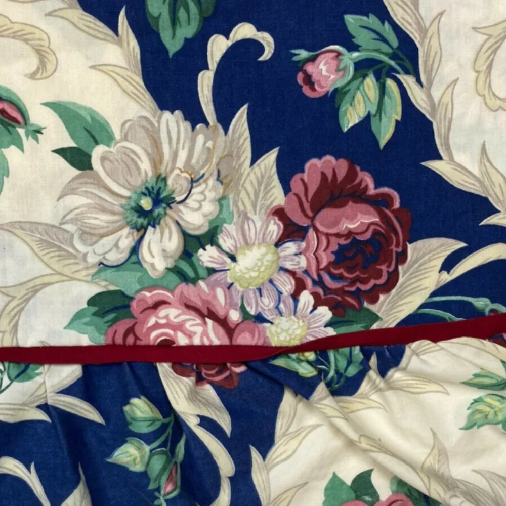 Vintage Floral Print Large King Pillowcase Sham